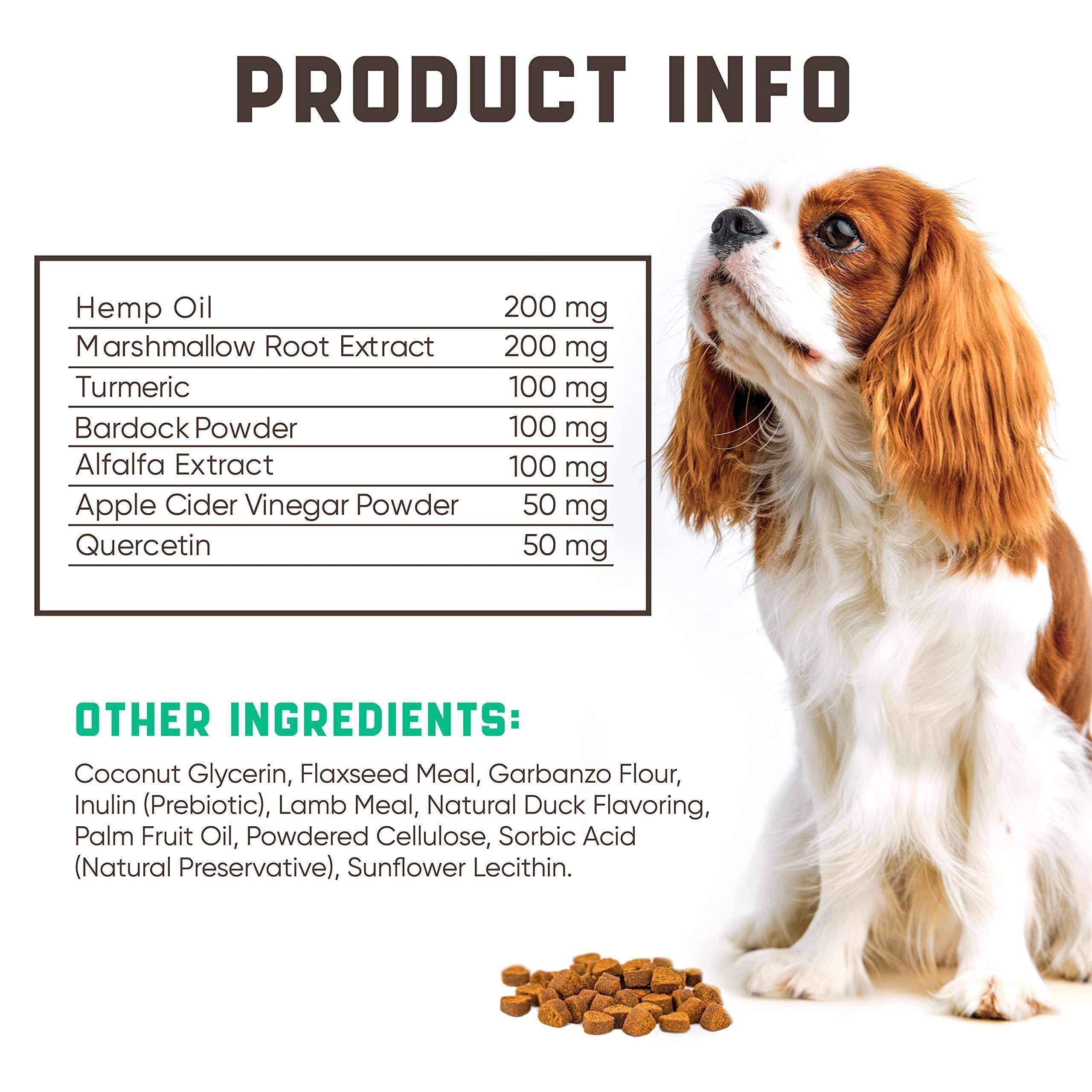 Natural Allergy Relief Chews for Dogs, 180 Count