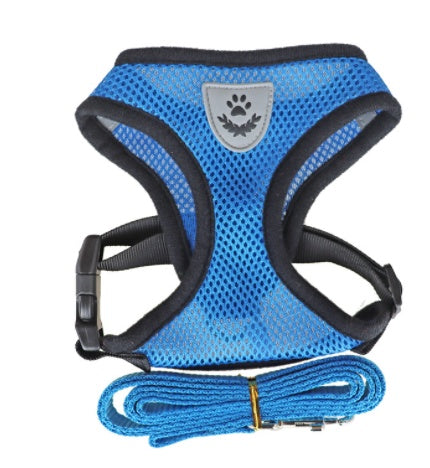 Elegant Mesh Pet Harness with Leash - 5 Colors