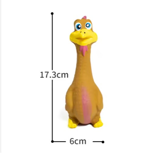 Latex Interactive Duck Squeaky Chew Toy, 18cm