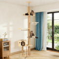 6-Level Floor-to-Ceiling Cat Tree with Capsule