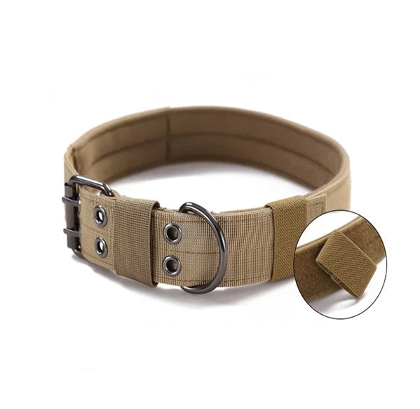 Heavy-Duty K9 Tactical Dog Collar with Metal Buckle