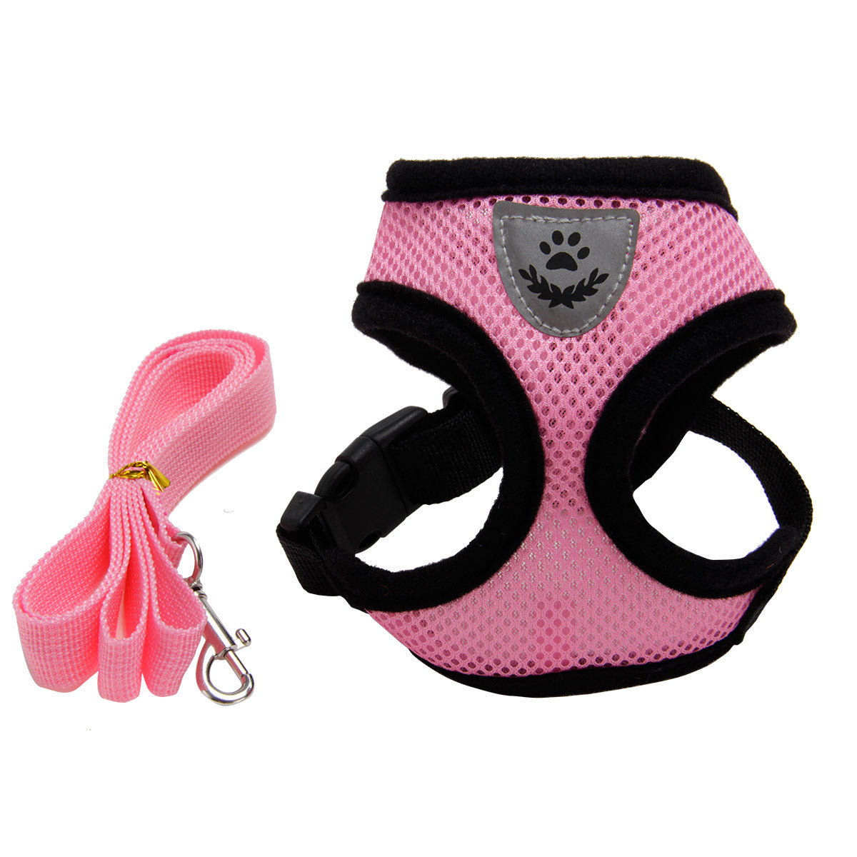 Elegant Mesh Pet Harness with Leash - 5 Colors