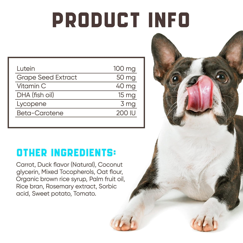 Vision & Tear Stain Supplement for Dogs, Duck