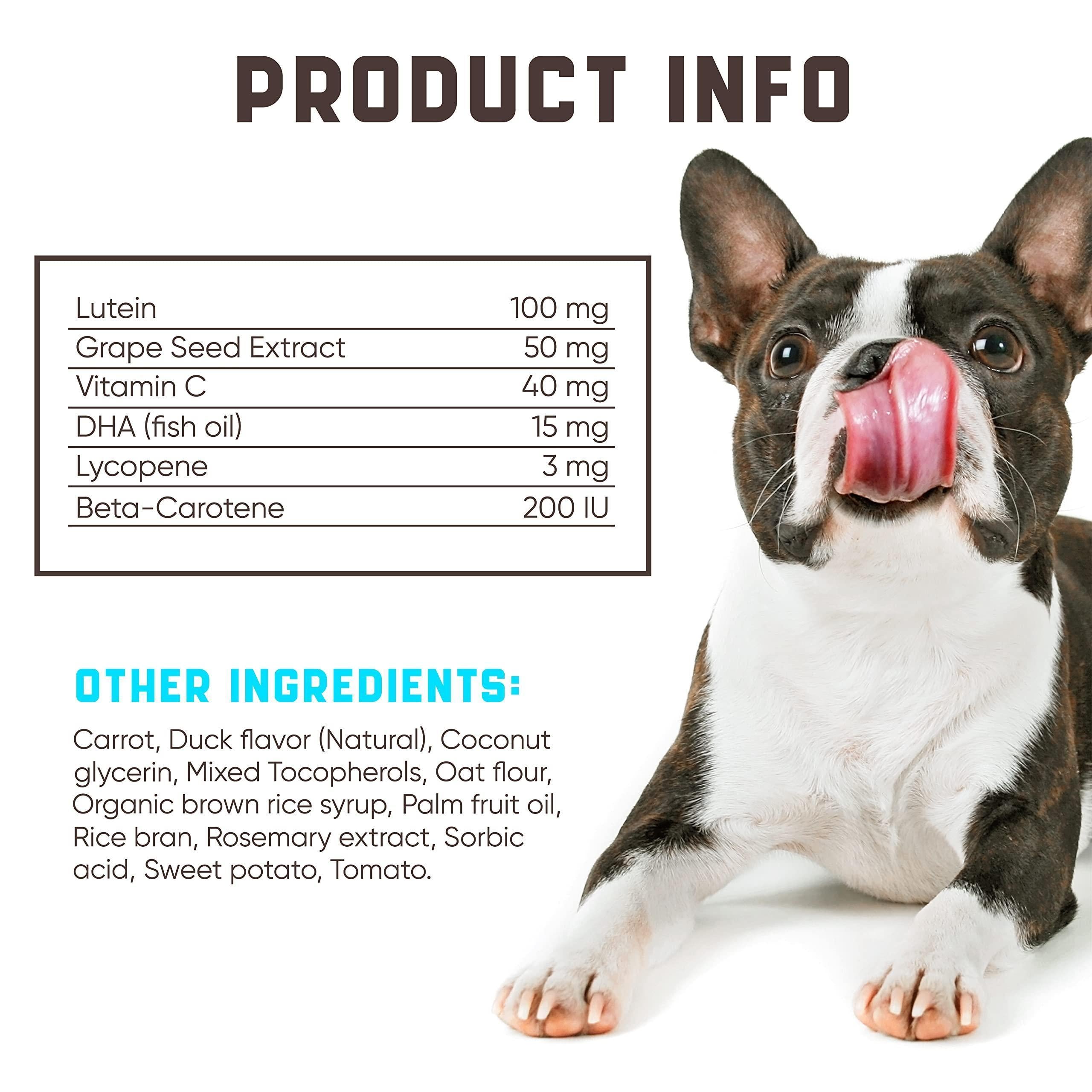 Vision & Tear Stain Supplement for Dogs, Duck