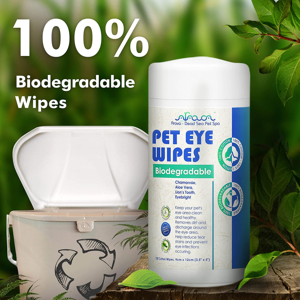 Natural Medicated Pet Eye Wipes - 100 Count