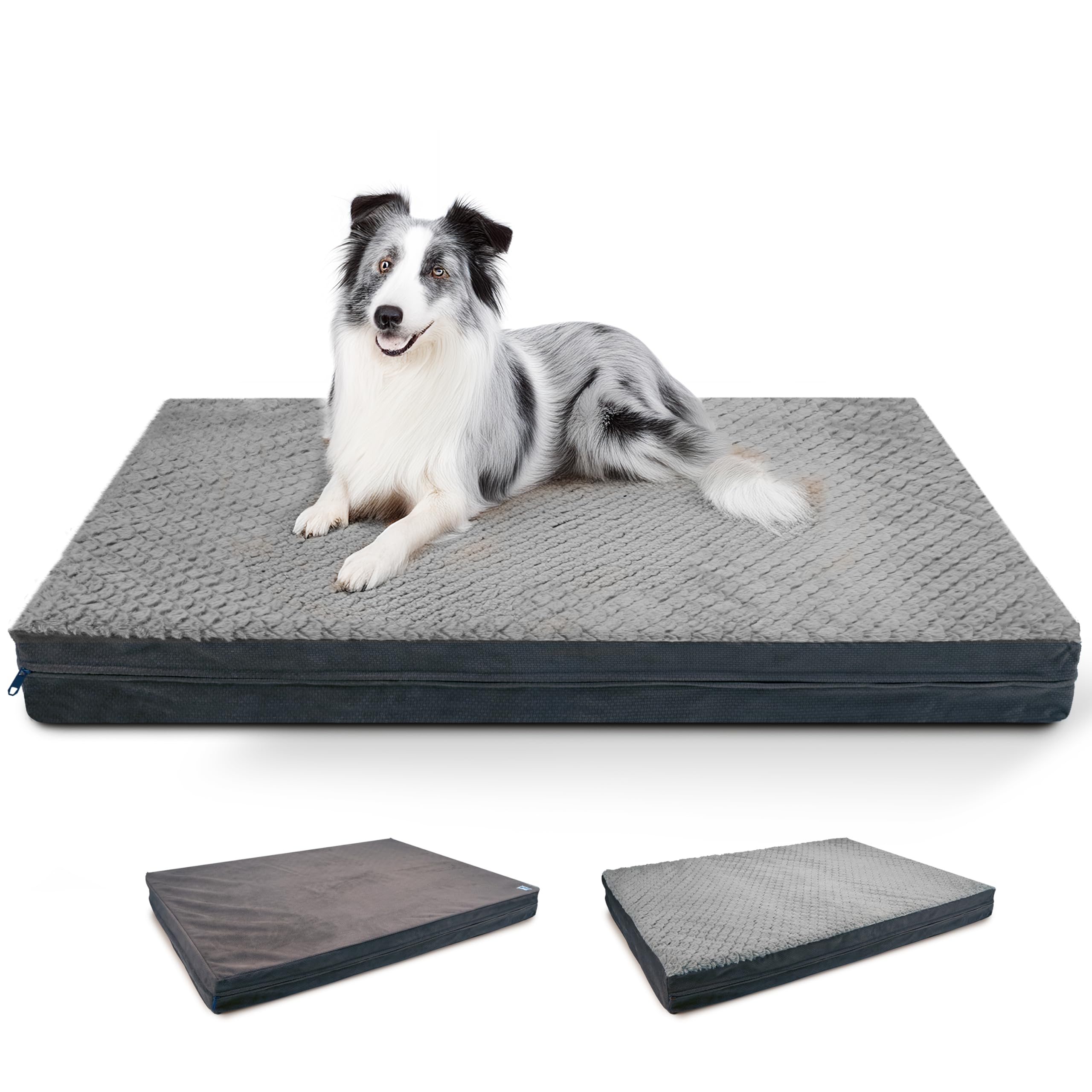 Reversible Orthopedic Dog Bed, Dark Gray