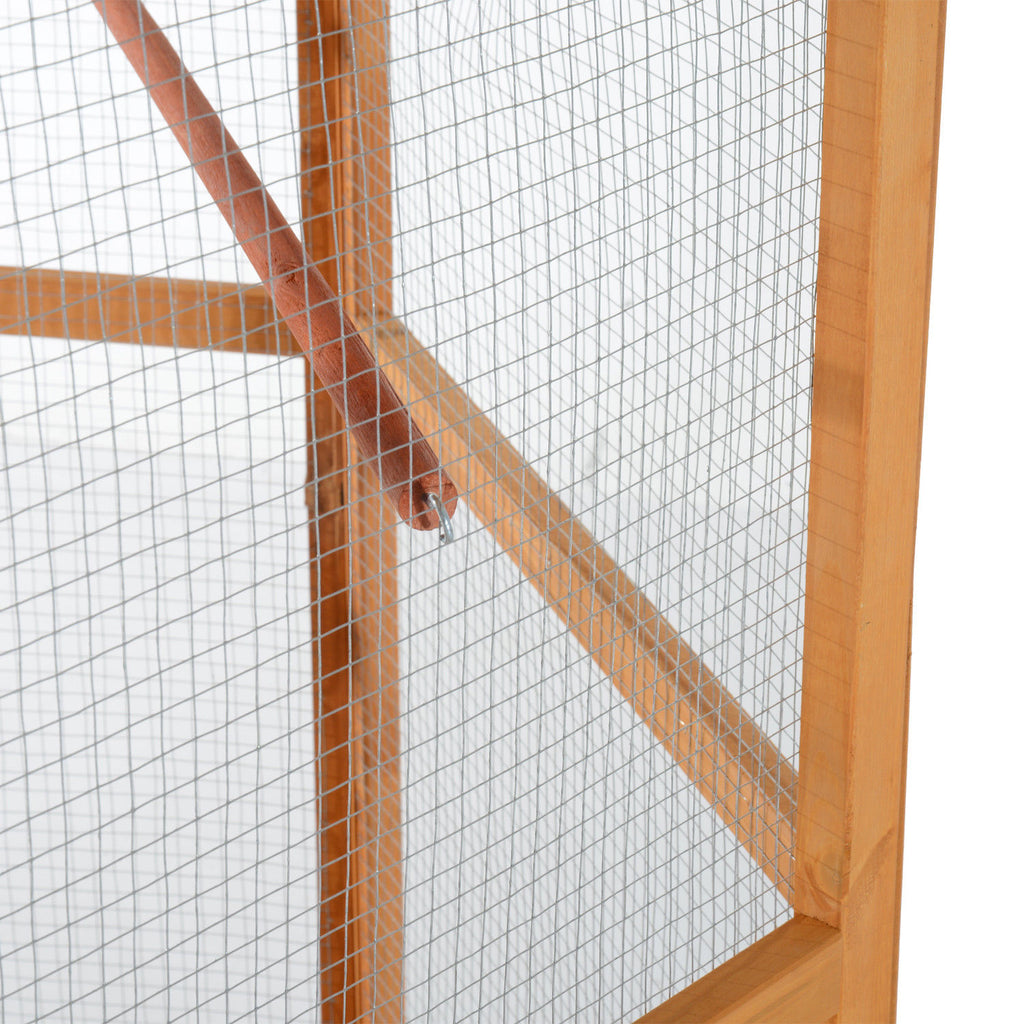 69" Hexagonal Outdoor Aviary Flight Bird Cage with Roof
