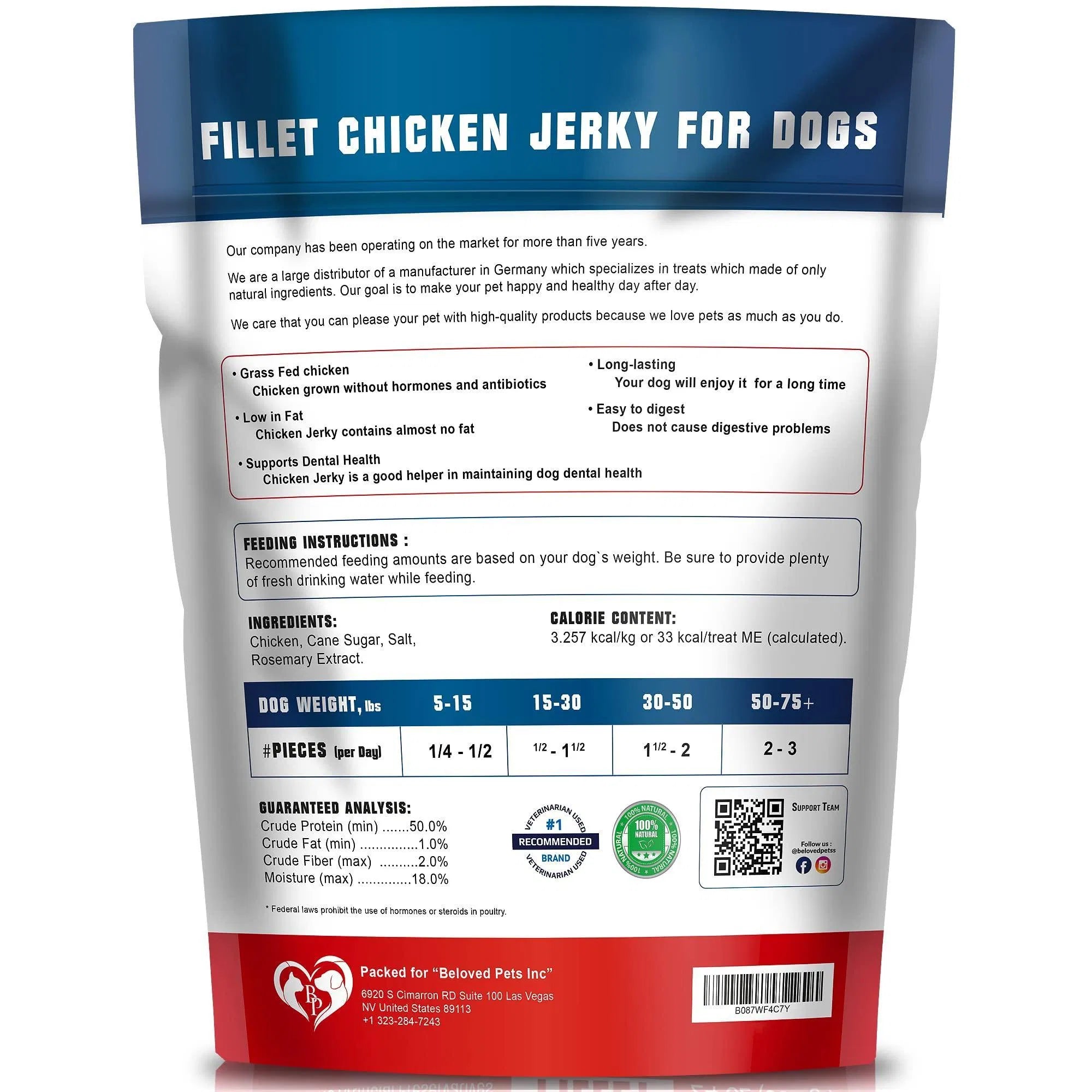 Gourmet Chicken Jerky Dog Treats, 1.5 Lb