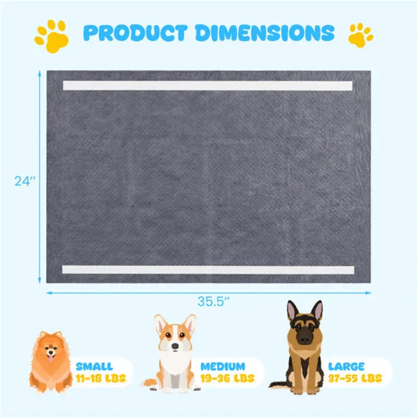 150-Pack Extra-Large Activated Carbon Pet Training Pads
