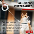 White Hands-Free Retractable Dog Leash, 9.5 Ft