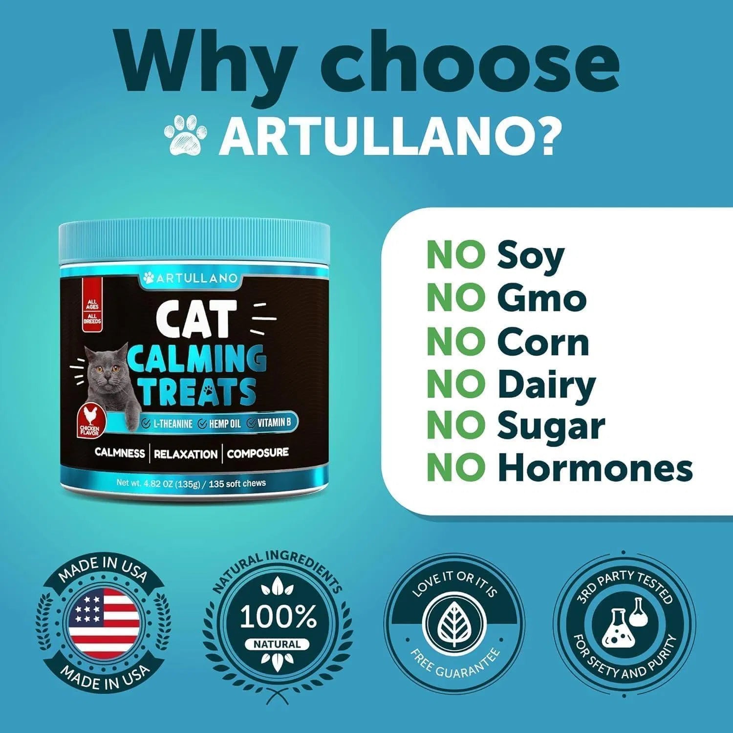 Hemp Calming Treats for Cats