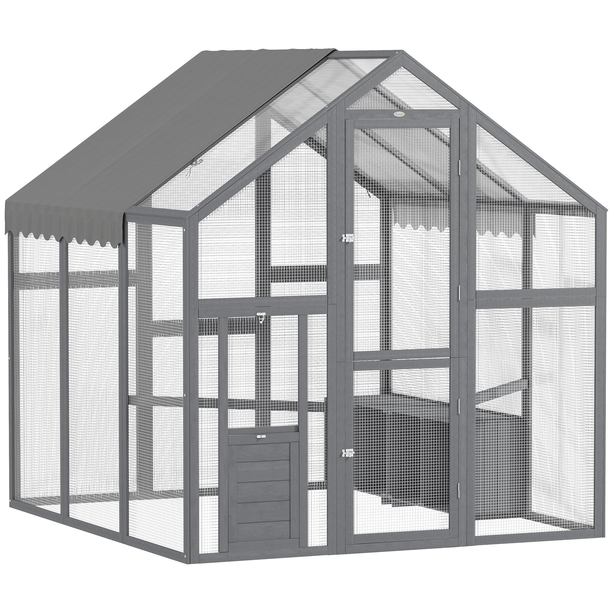Large Wooden Chicken Run with Waterproof & Anti-UV Cover, Gr