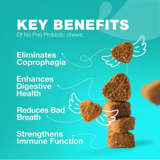 Stool Eating Deterrent Chews with Probiotics for Dogs