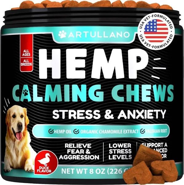 Calming Hemp Chews for Dogs, 120 Count