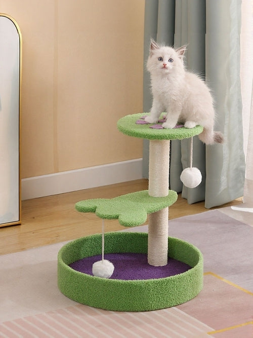 Elevated Cat Tree with Integrated Bed