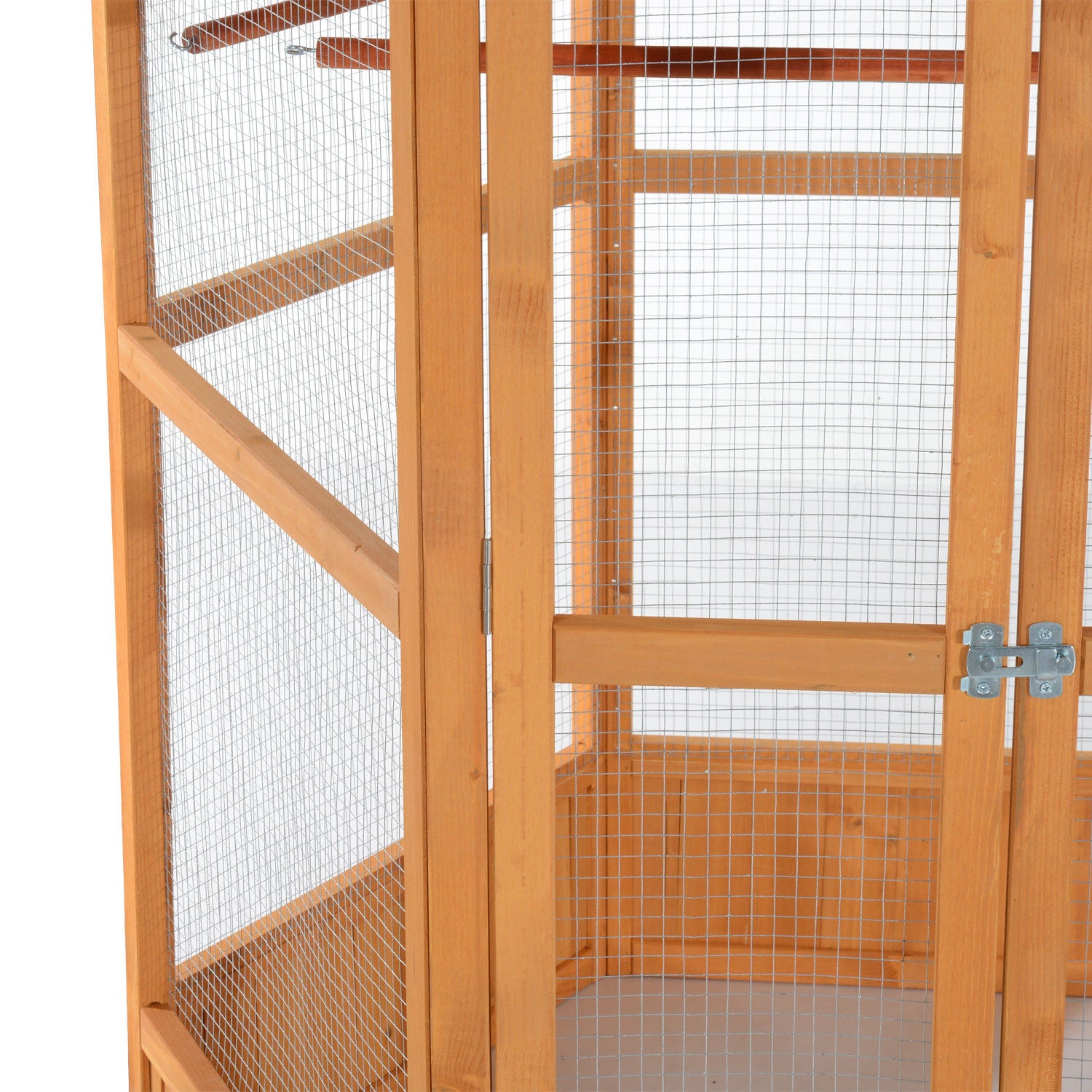69" Hexagonal Outdoor Aviary Flight Bird Cage with Roof