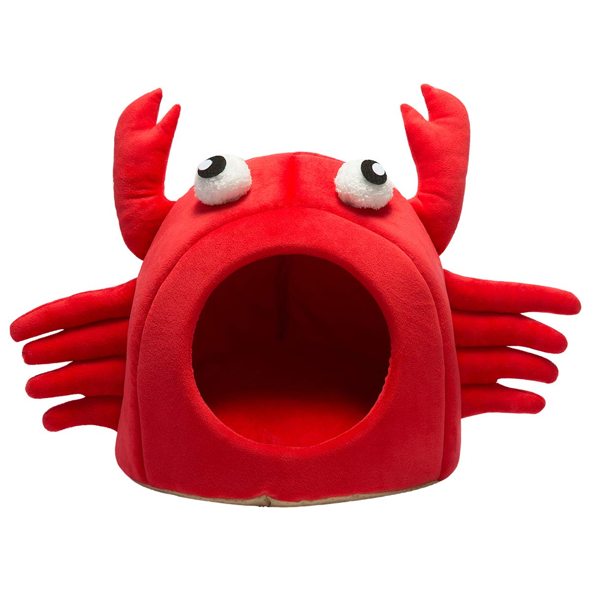 2-in-1 Pet Cave and Mat, 15-inch Crab Design