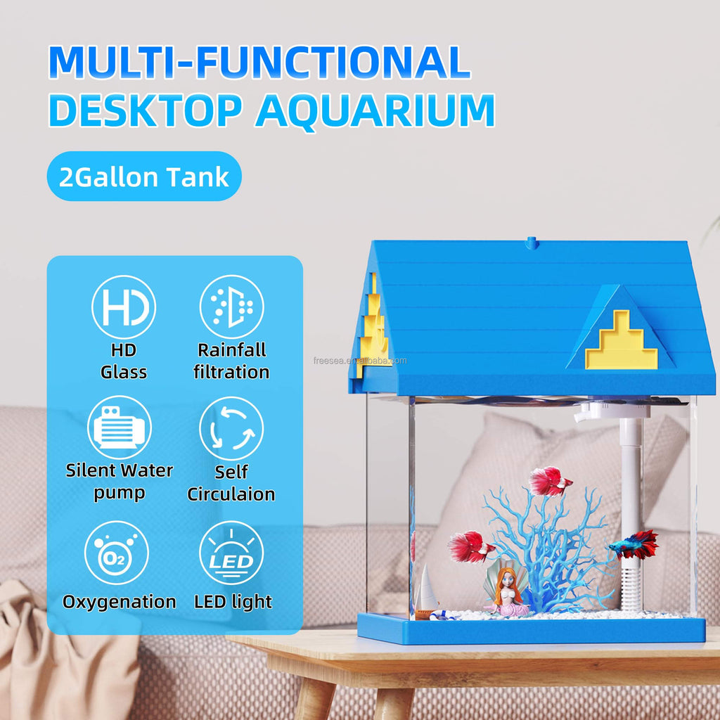 2-Gallon Acrylic Aquarium with Filtration and Lighting