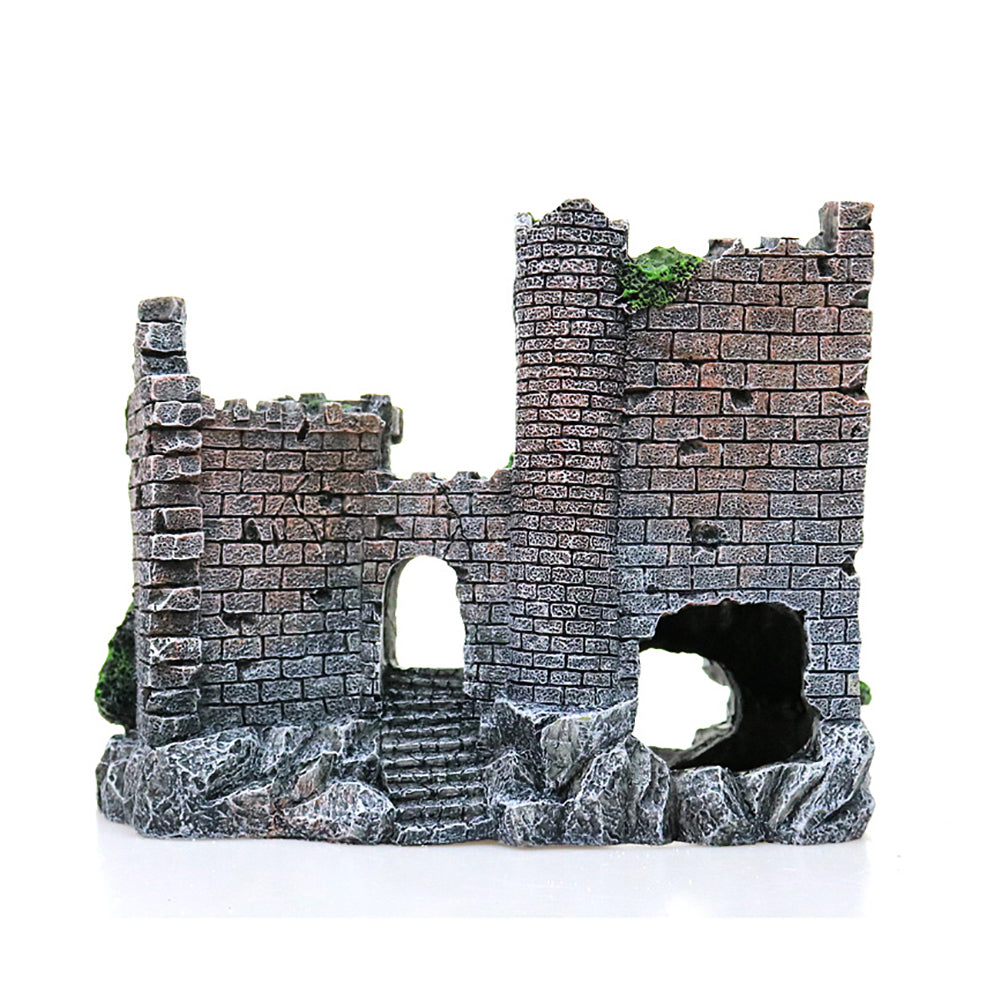 Retro Castle Aquarium Decor