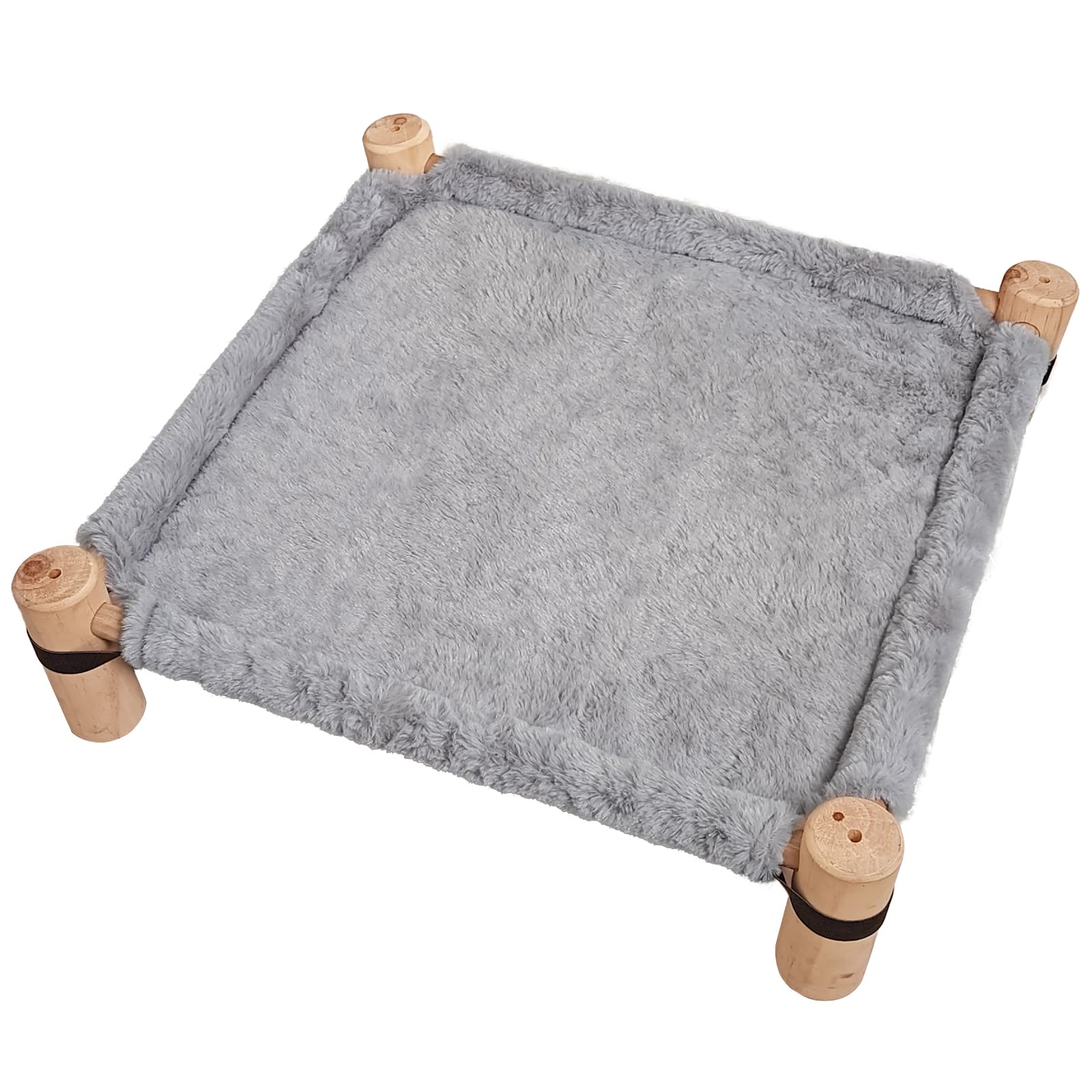 Elevated Pet Hammock Bed for Small Animals - Gray