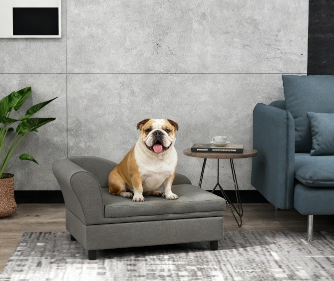Luxury Pet Sofa for Small Dogs, Gray