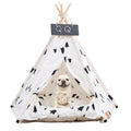 Pet Teepee Tent with Cushion and Blackboard