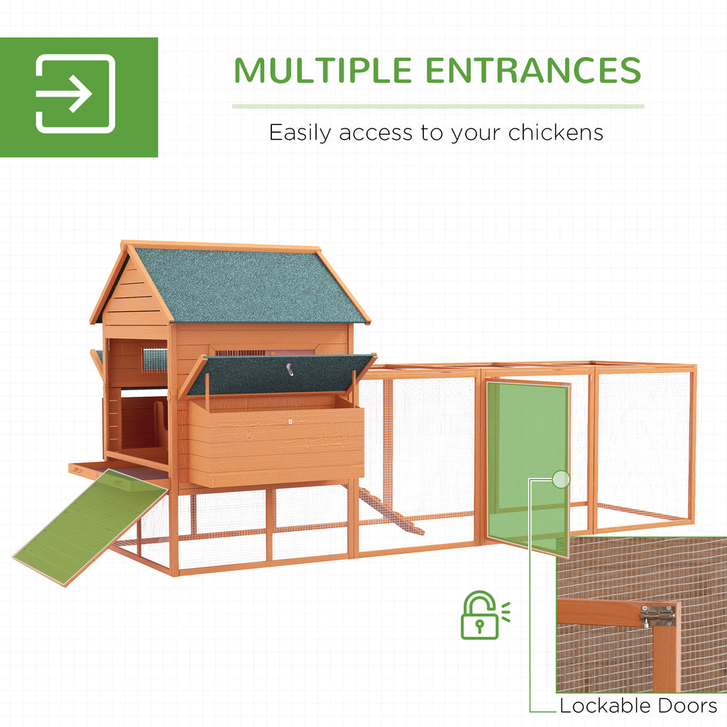 Grand Chicken Coop for 8-10 Hens, Orange