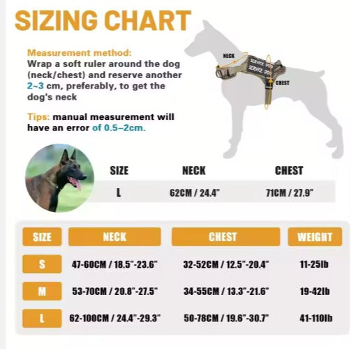 Tactical Service Dog Harness with Control Handle