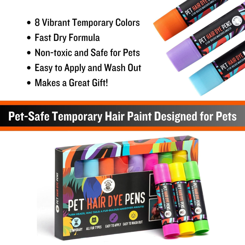 8-Color Pet Safe Temporary Hair Dye Pens