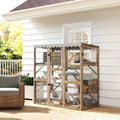 Outdoor Cat Enclosure, 5 Platforms & 2 Resting Boxes