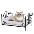 Metal Frame Pet Sofa with Washable Cover, Black