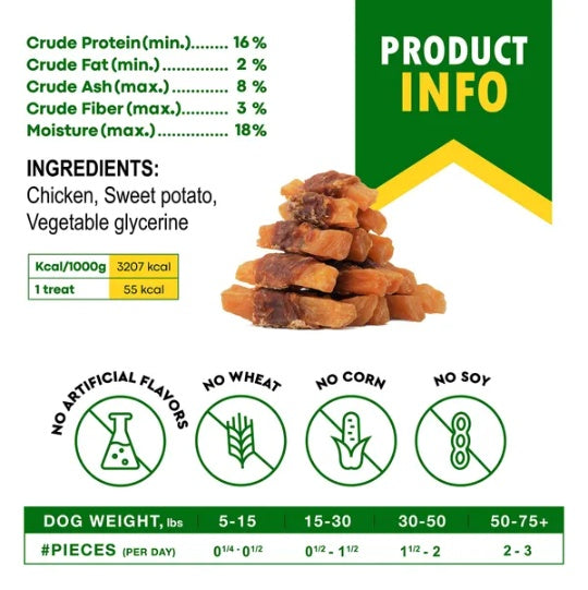 Sweet Potato & Chicken Grain-Free Dog Chews