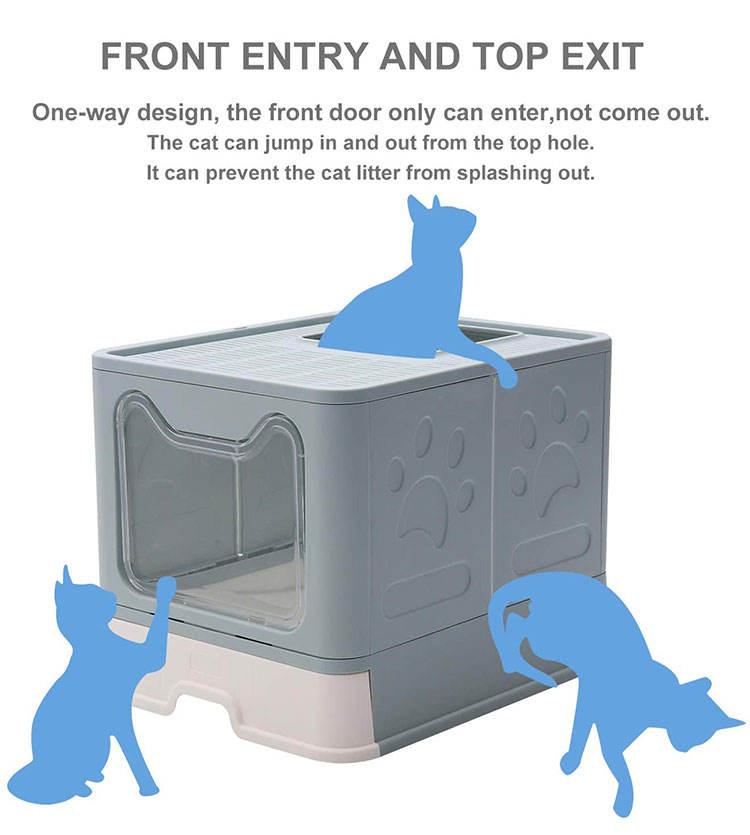 Front-Entry Enclosed Litter Box with Scoop
