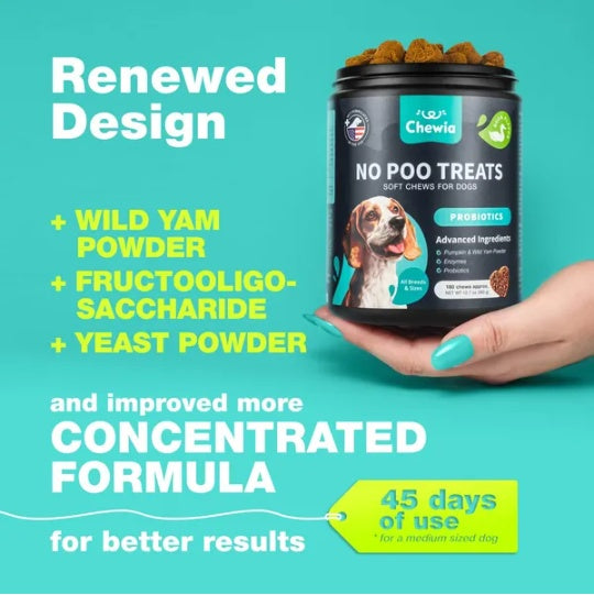 Stool Eating Deterrent Chews with Probiotics for Dogs