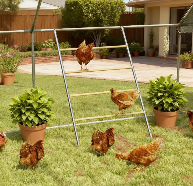 55-inch Tiered Chicken Roosting Bar for 4-6 Hens