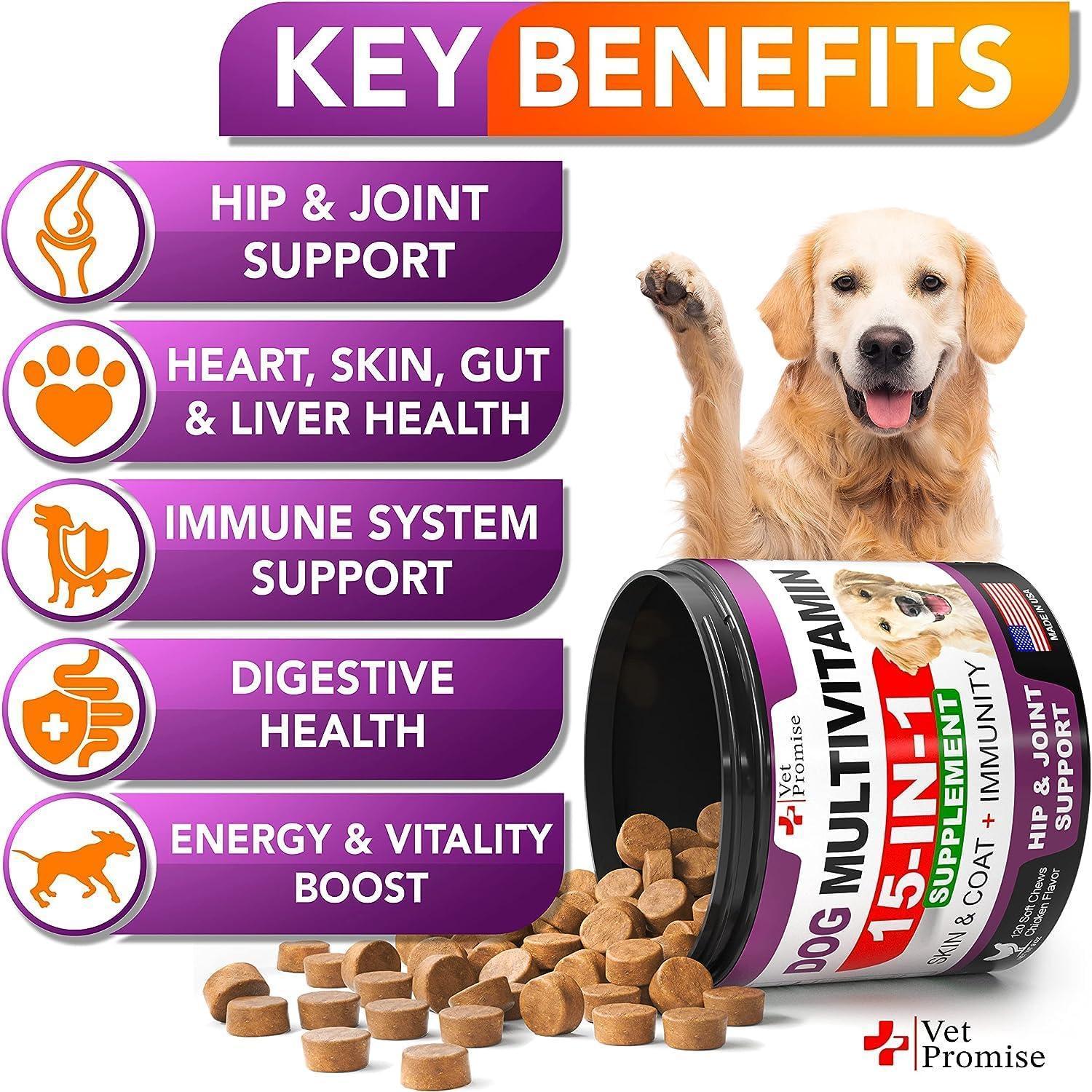 2 Pack Canine Multivitamin Chews with Glucosamine, 240 Count