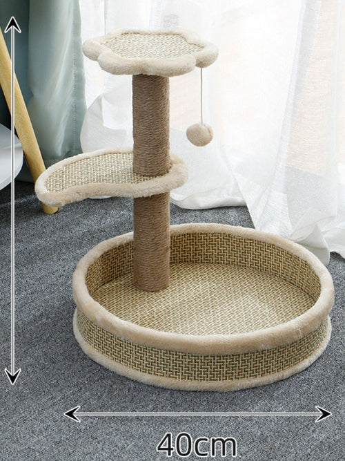 Elevated Cat Tree with Integrated Bed