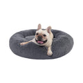 30" Calming Donut Dog Bed, Dark Grey