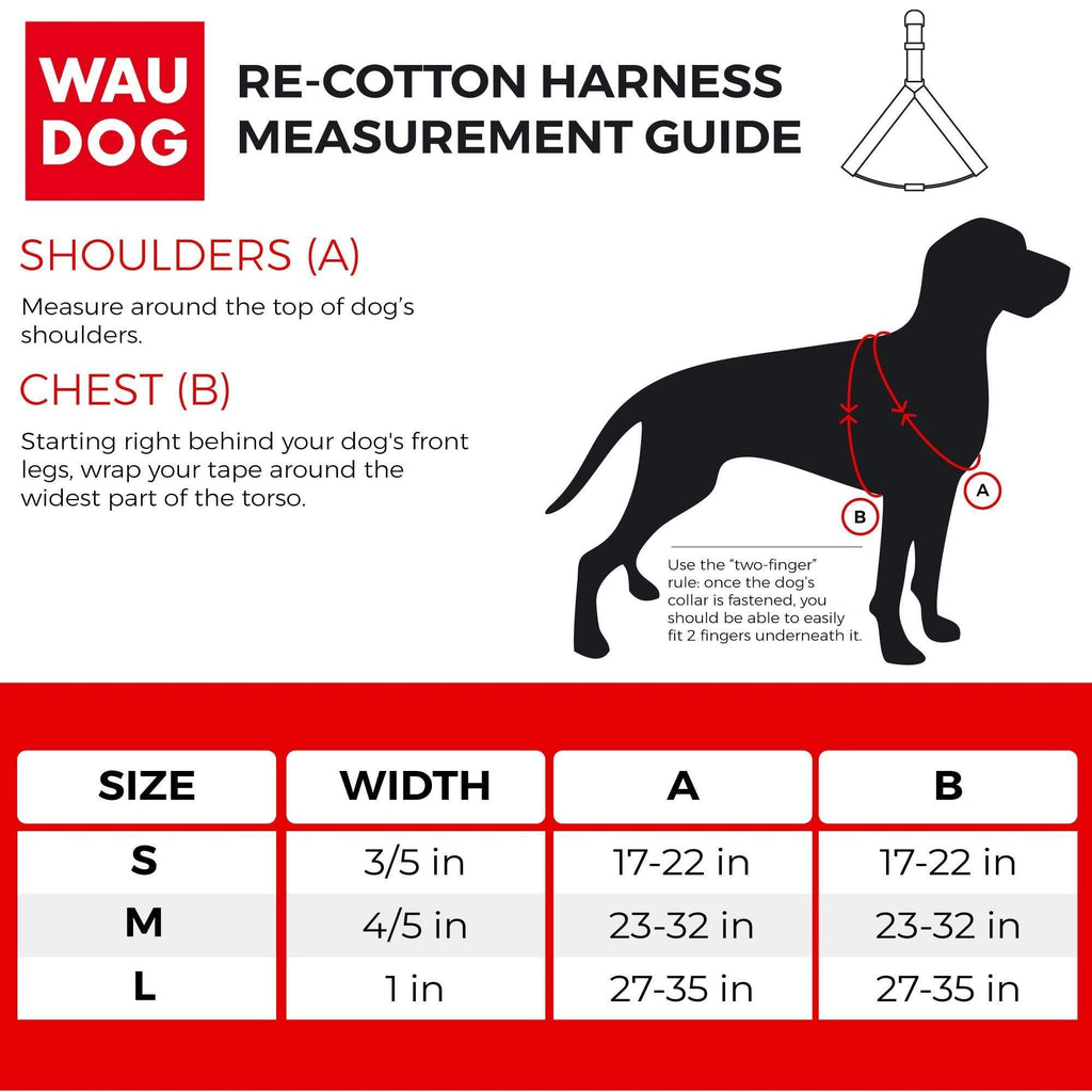 Blue Cotton Adjustable Harness, Medium