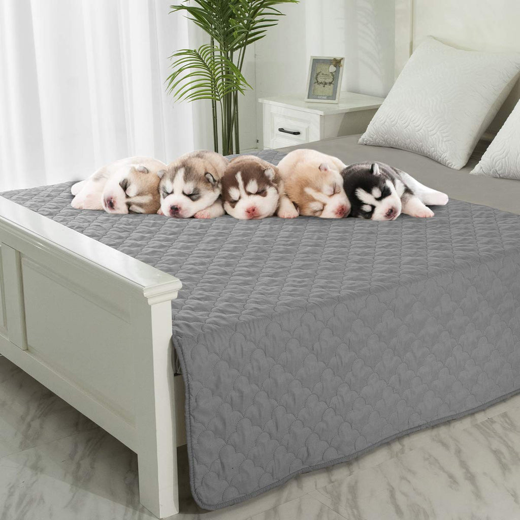 Waterproof Pet Blanket for Furniture - Grey/Dark Grey 82"x10