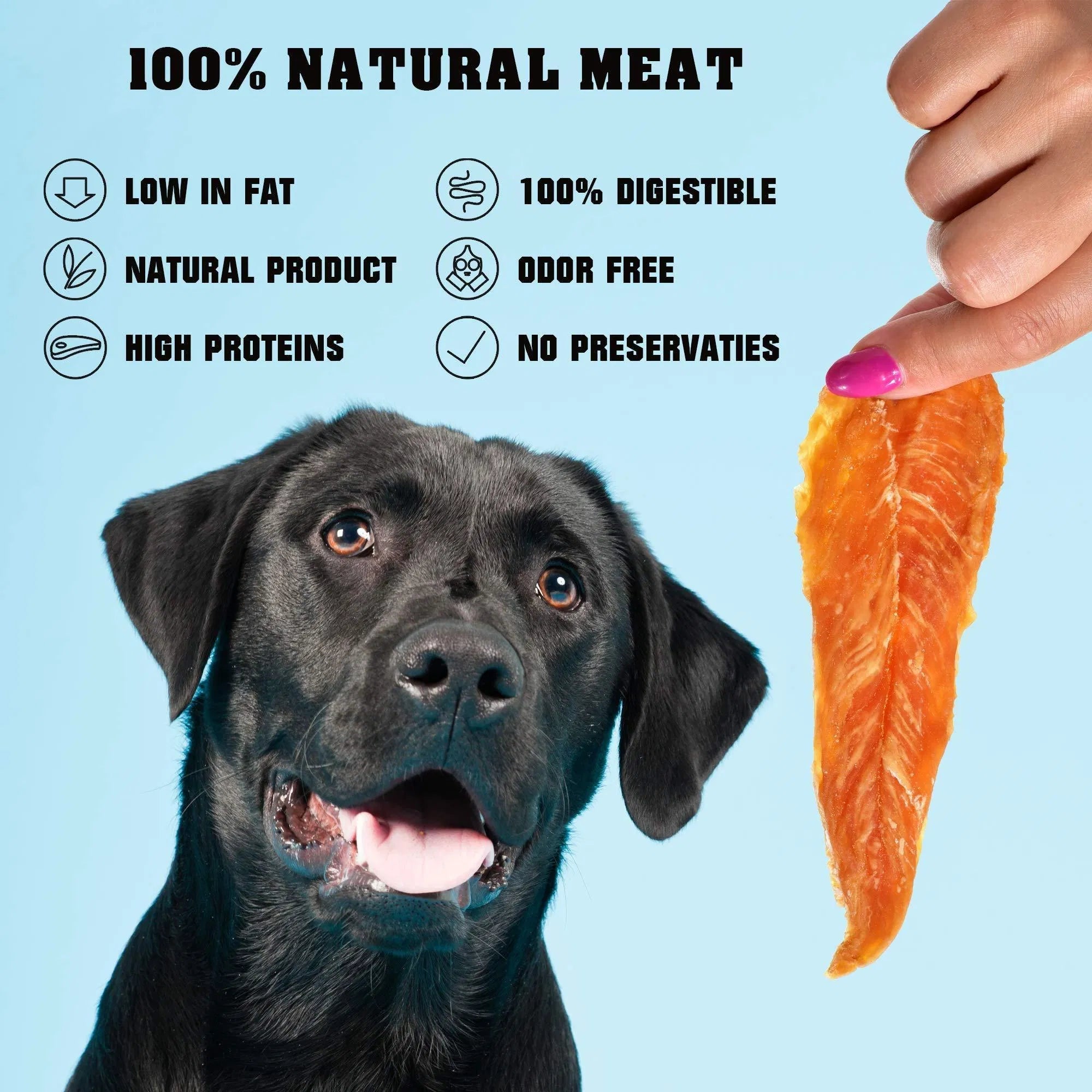 Human Grade Chicken Jerky Pet Snacks, 1.5 Lb