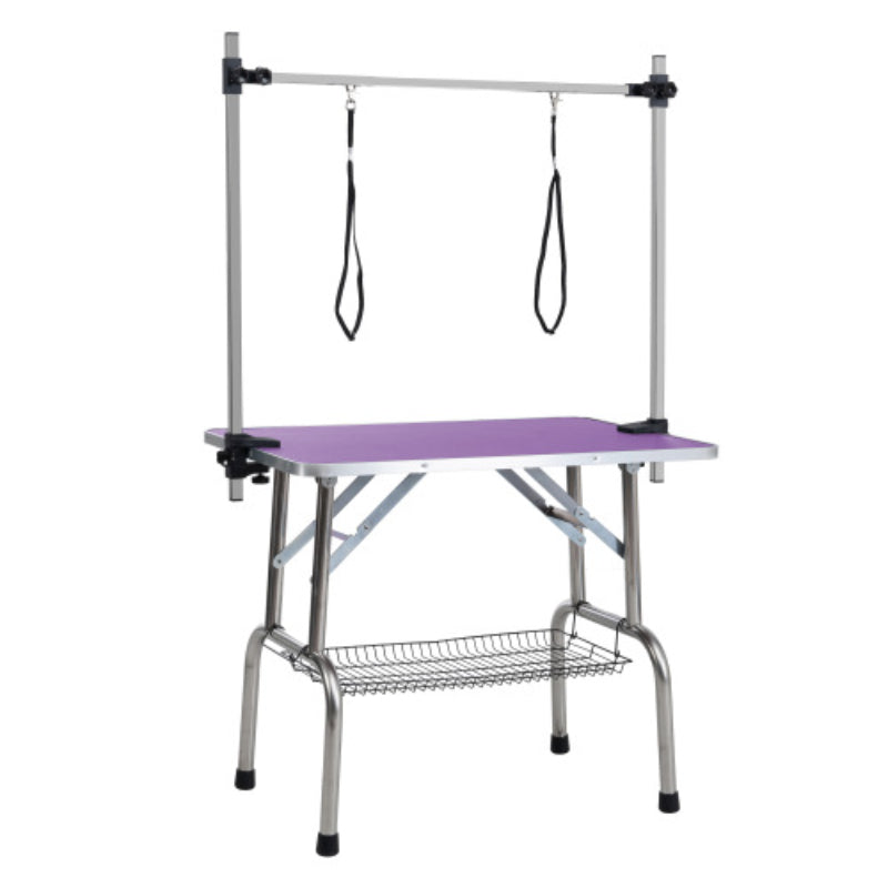 42-inch Folding Pet Grooming Table, Purple