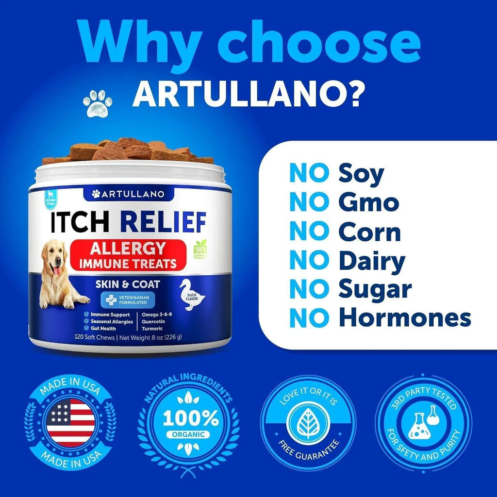 Allergy & Itch Relief Chews for Dogs, 120 Count