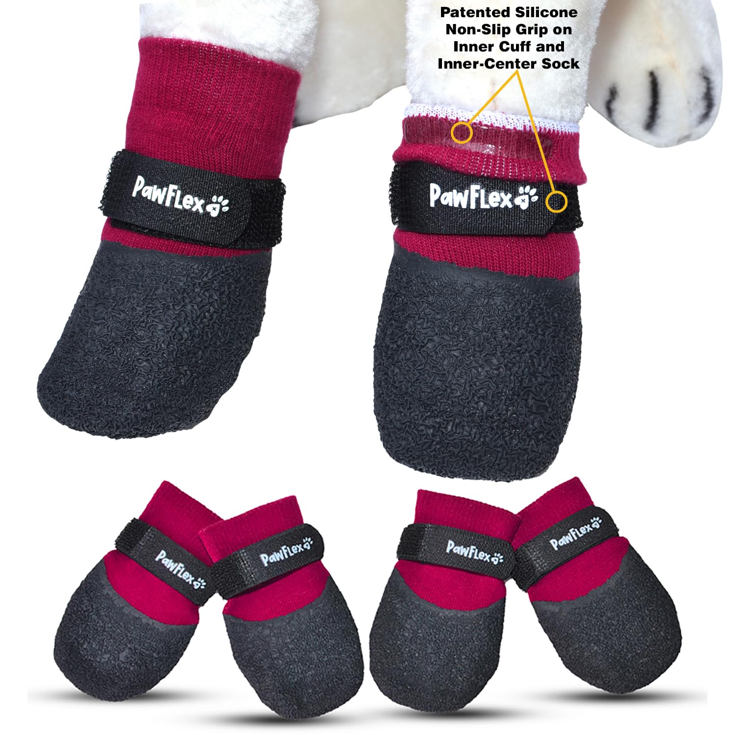 Textured Waterproof Cotton Pet Socks with Grip