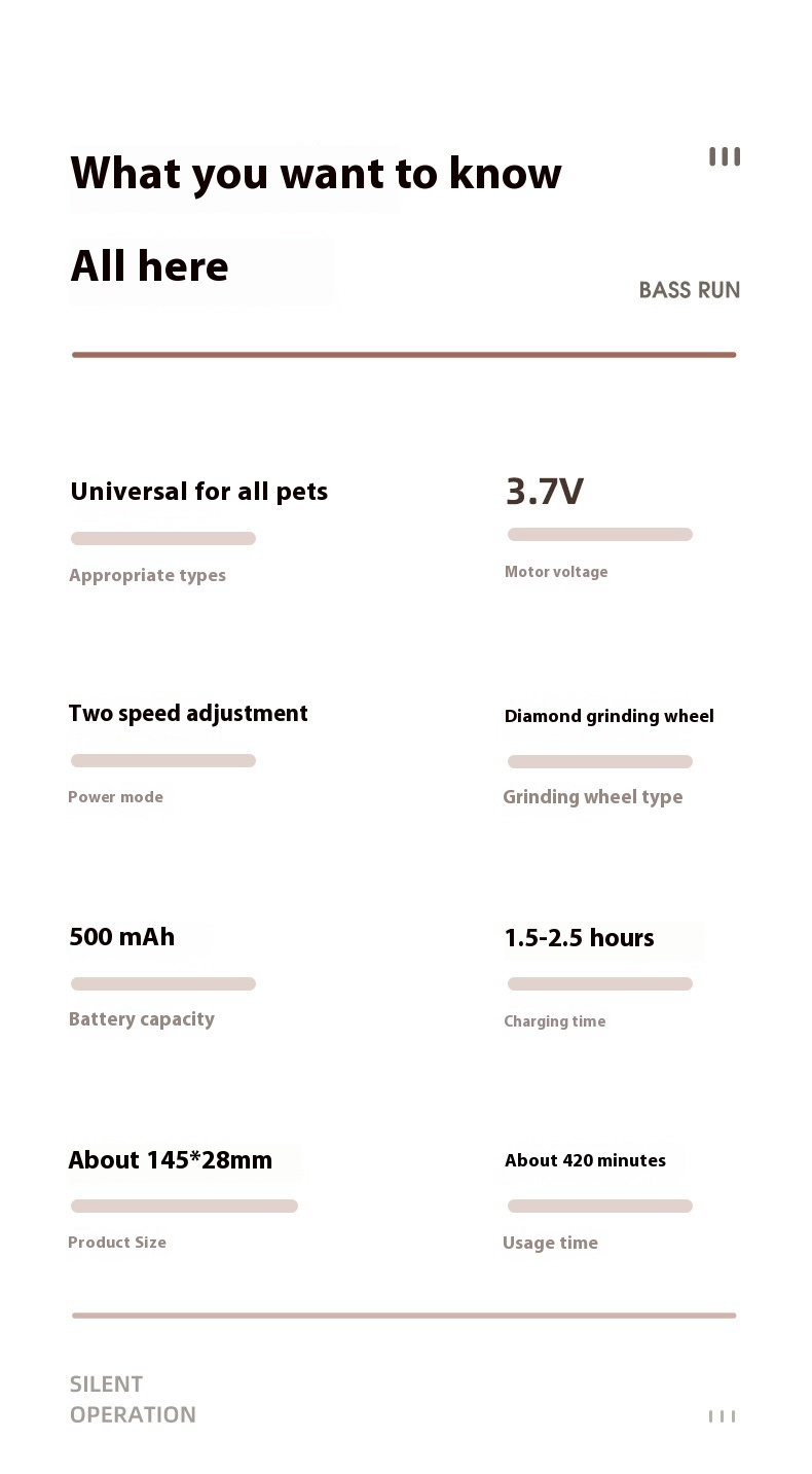 USB Rechargeable Pet Nail Trimmer