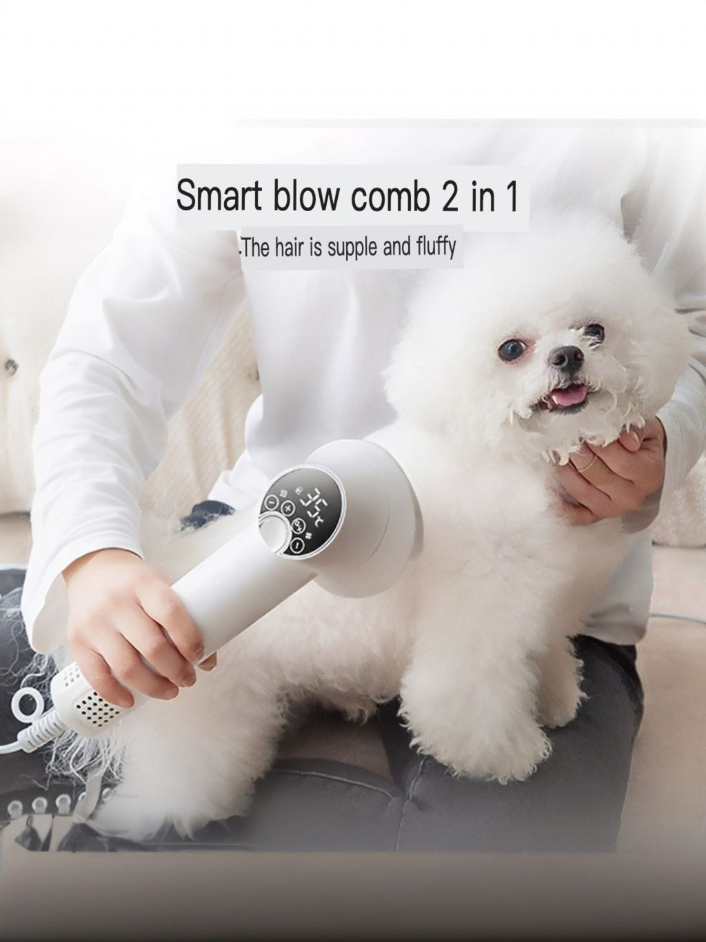 Quiet Pet Grooming Hair Dryer & Comb