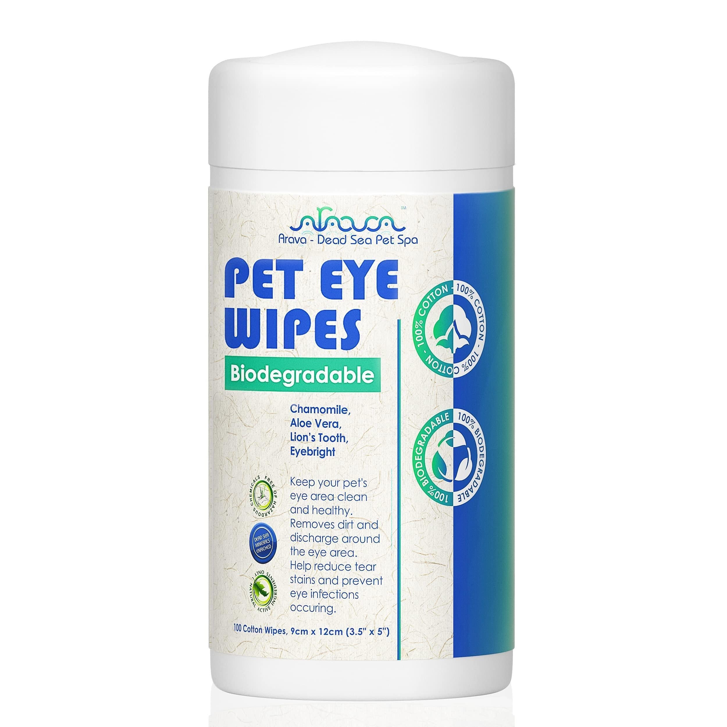 Natural Medicated Pet Eye Wipes - 100 Count