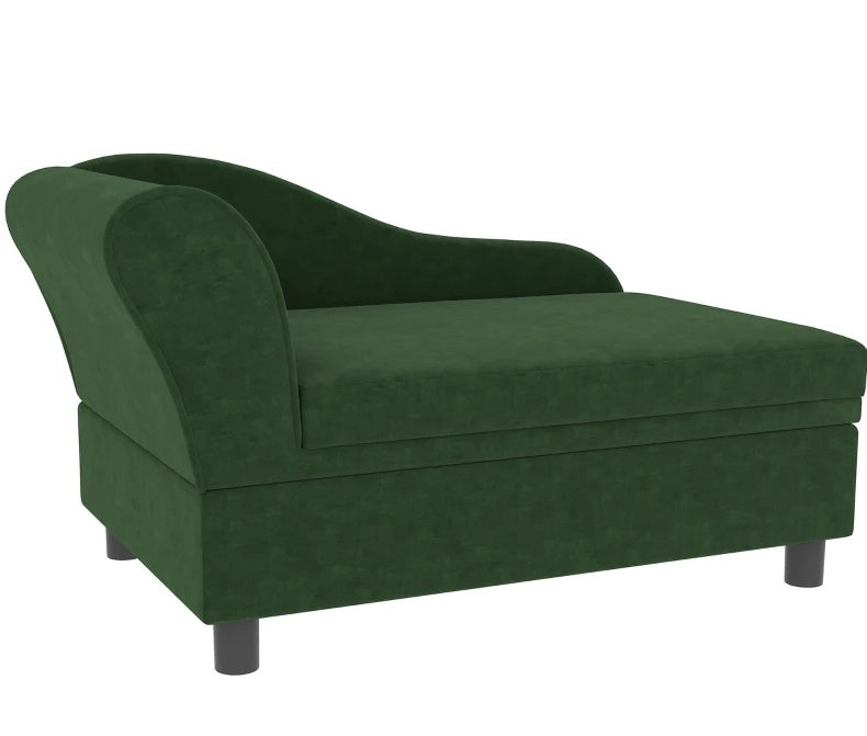 Luxury Pet Sofa Bed with Integrated Storage, Green