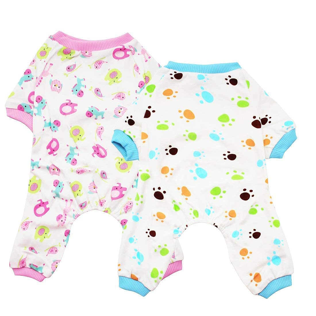 Dual-Pack Pet Pajamas & Rompers, Size L