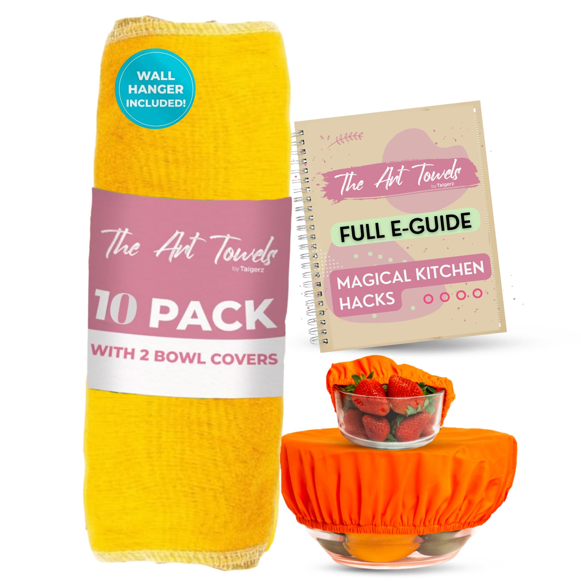 Papaya Reusable Towels & Bowl Covers - 10 Pack
